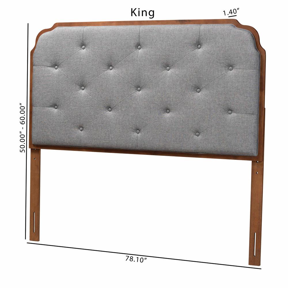 Walnut Brown Finished Wood Queen Size Headboard. Picture 17