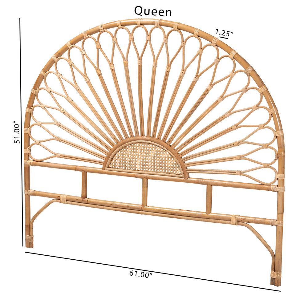 Bohemian Natural Rattan Queen Size Standalone Headboard. Picture 17