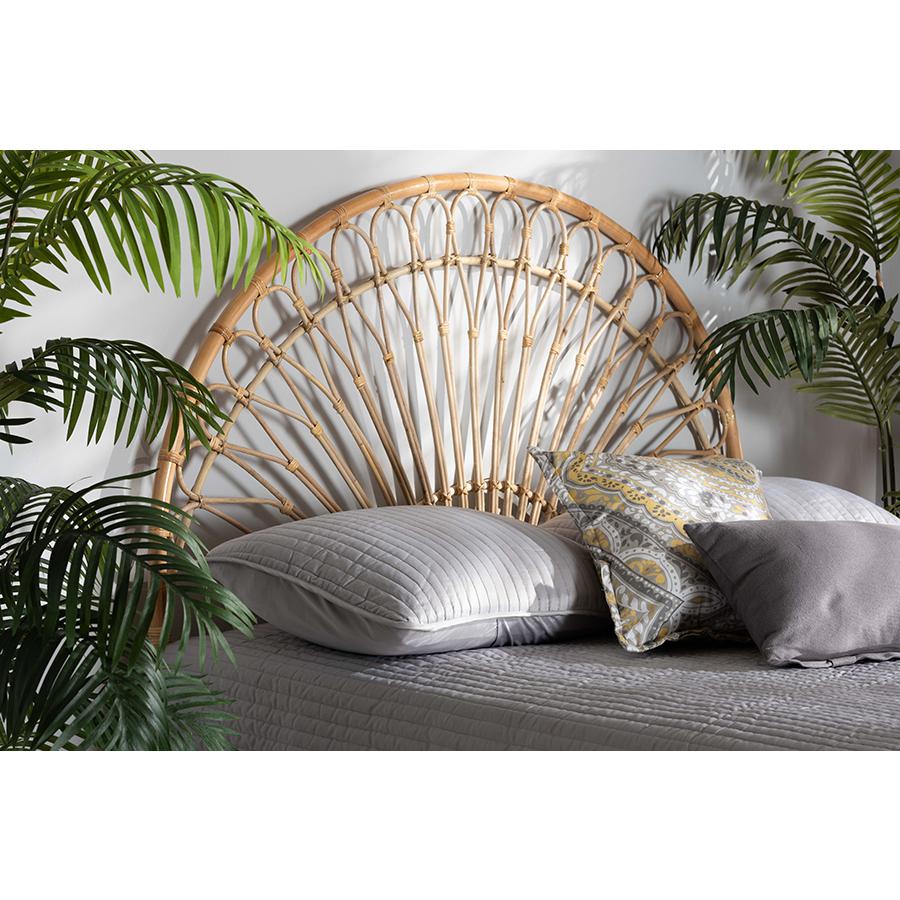 Bohemian Natural Brown Rattan King Size Standalone Headboard. Picture 4