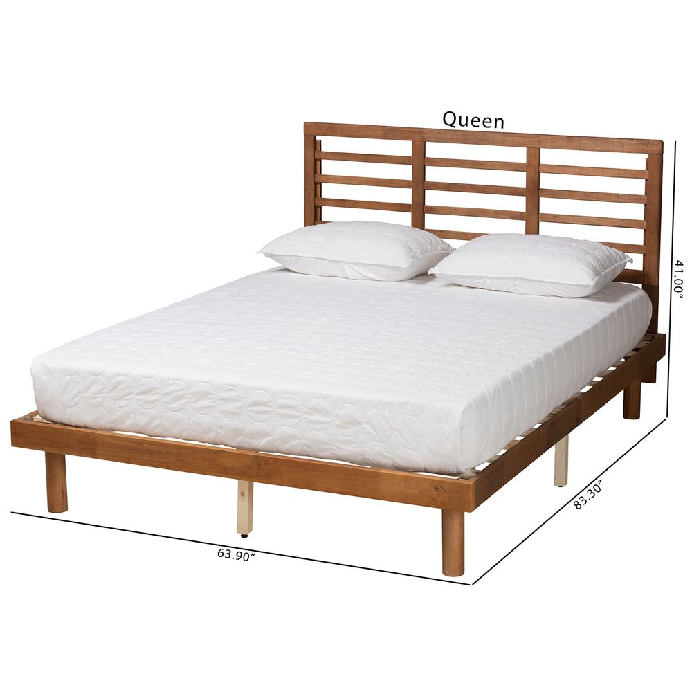Baxton Studio Lucine Mid-Century Modern Ash Walnut Finished Wood Queen Size Platform Bed Baxton Studio Lucine Mid-Century Modern Ash Walnut Finished Wood Queen Size Platform Bed