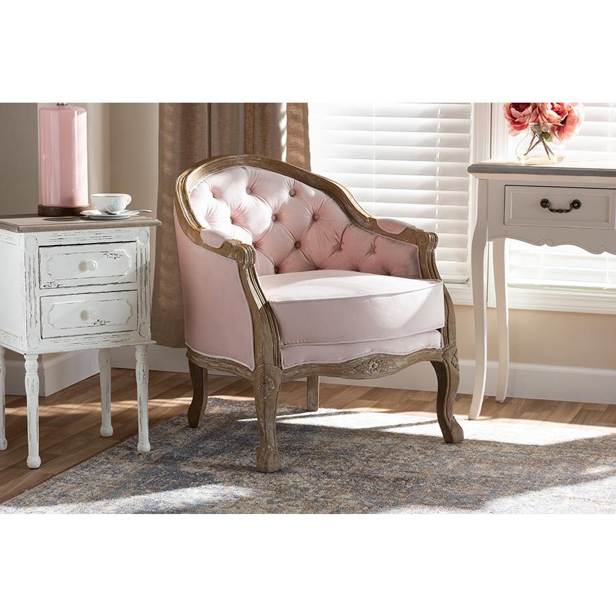 White-Washed Oak Wood Armchair. Picture 19