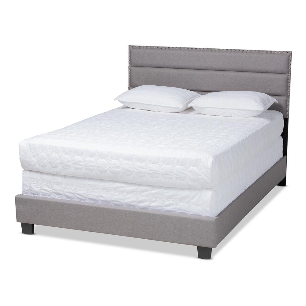 Baxton Studio Ansa Modern and Contemporary Grey Fabric Upholstered Queen Size Bed. Picture 13