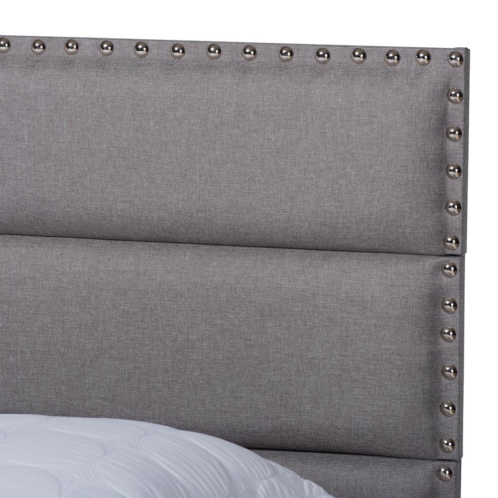 Baxton Studio Ansa Modern and Contemporary Grey Fabric Upholstered Queen Size Bed. Picture 16