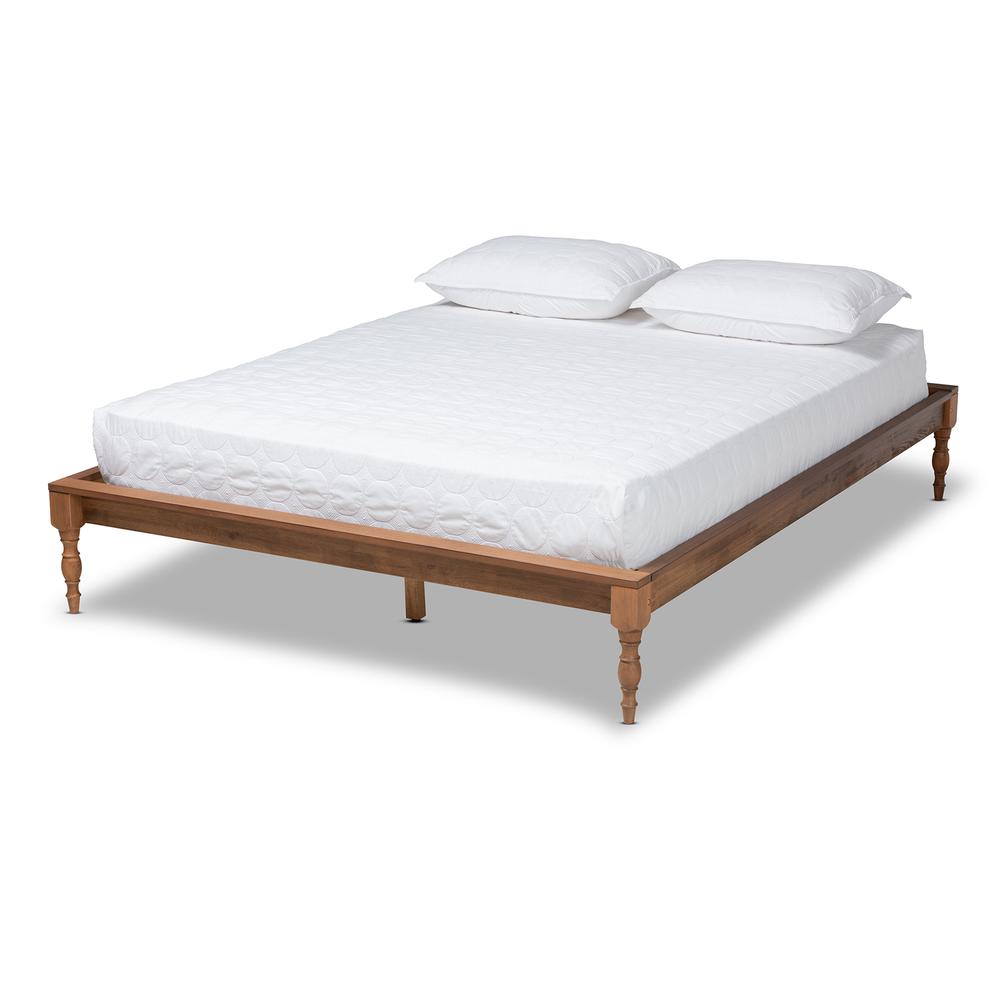 Baxton Studio Romy Vintage French Inspired Ash Wanut Finished Queen Size Wood Bed Frame. Picture 12