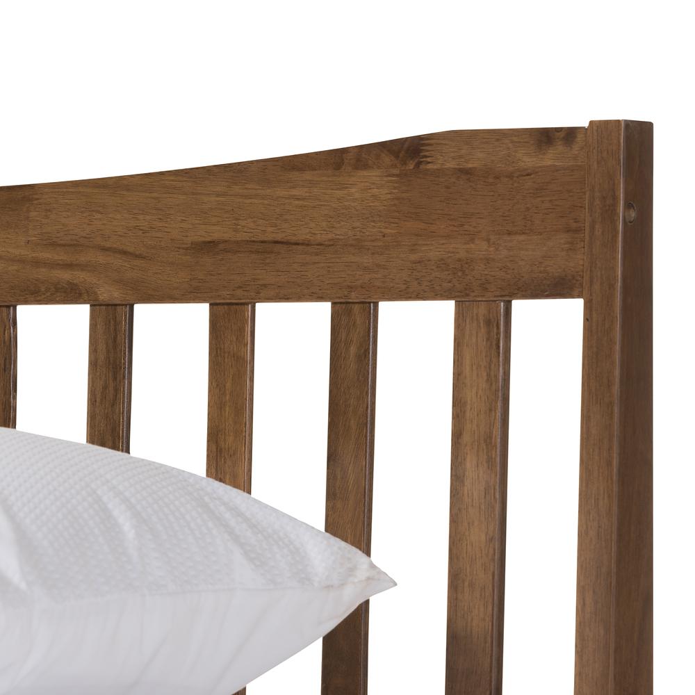 Solid Walnut Wood Curvaceous Slatted Queen Size Platform Bed. Picture 8