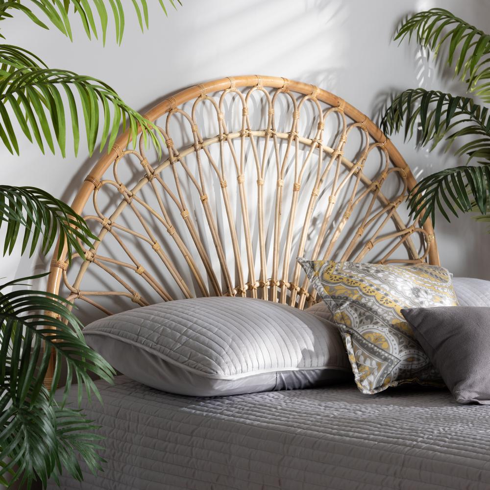 Bohemian Natural Brown Rattan King Size Standalone Headboard. Picture 11