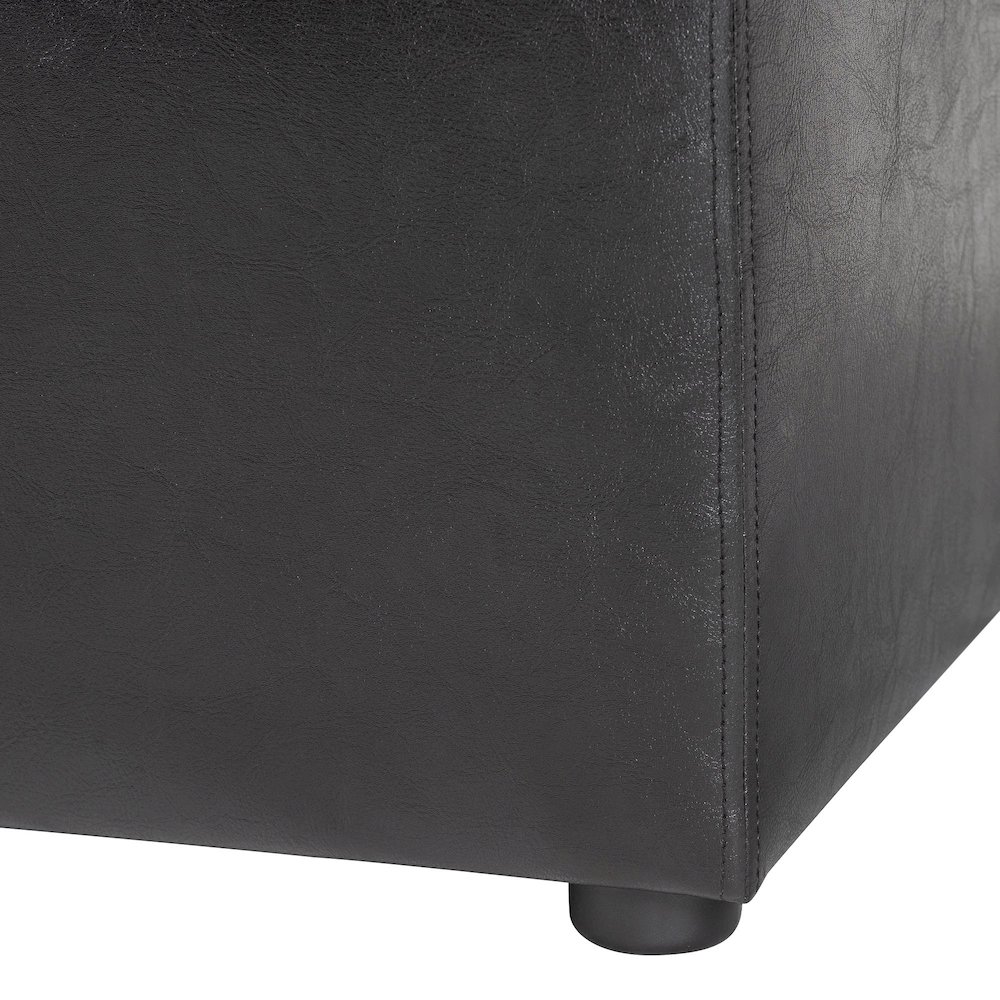 Baxton Studio Dennehy Black Brown Modern Ottoman. Picture 8