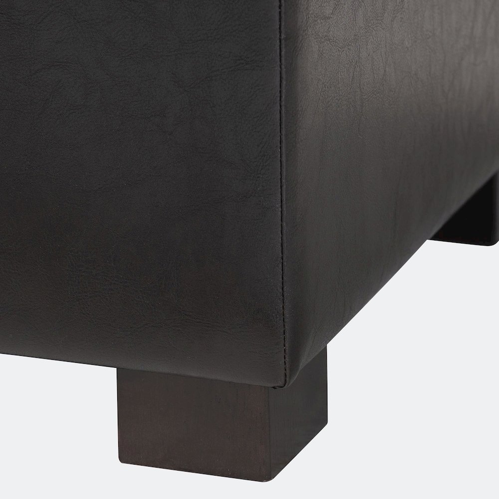 Baxton Studio Roanoke Contemporary Dark Brown Ottoman. Picture 6