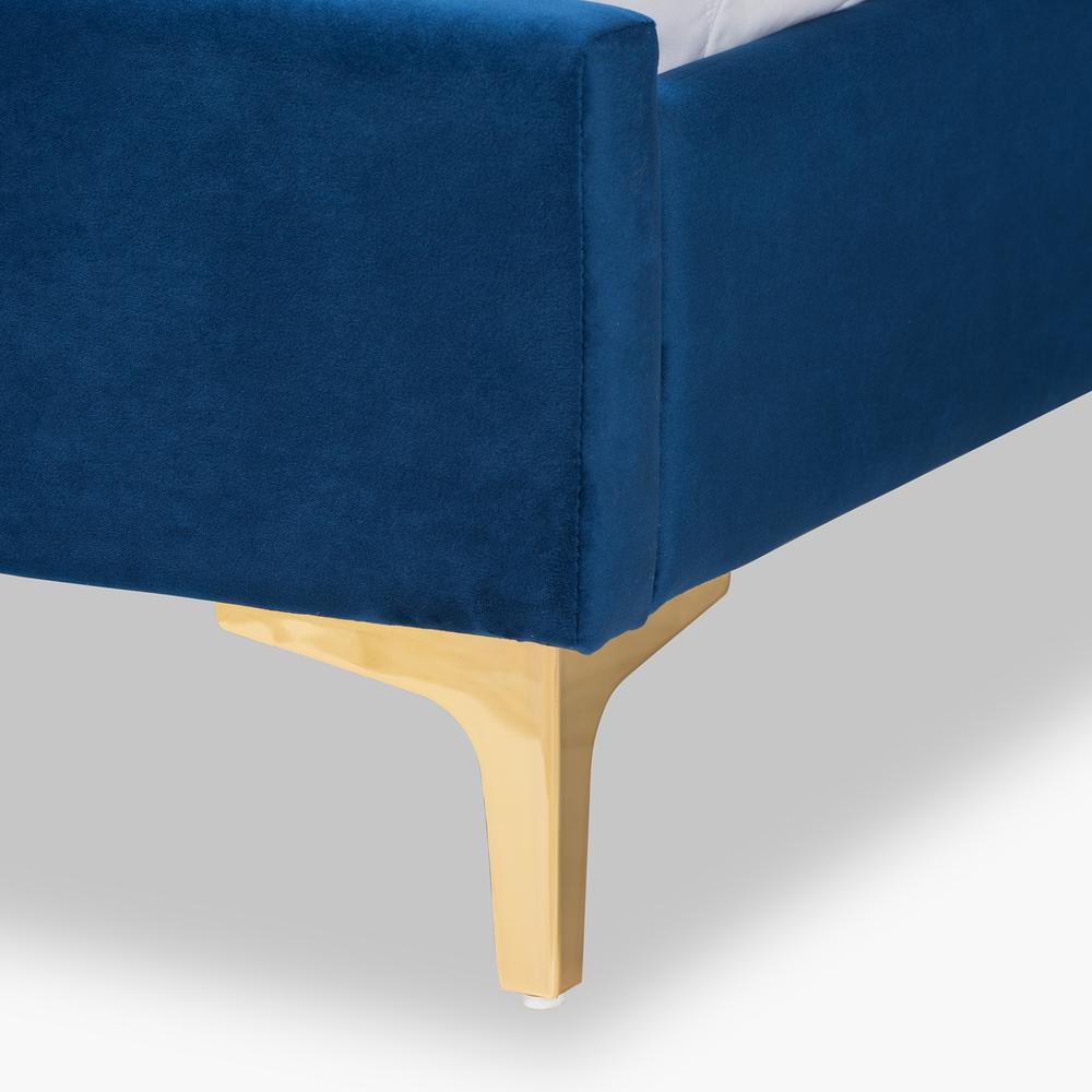 Gold Metal Full Size Platform Bed. Picture 16