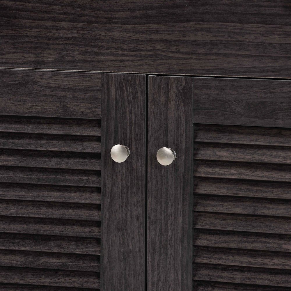 Agni Modern and Contemporary Dark Brown Buffet and Hutch Kitchen Cabinet. Picture 5