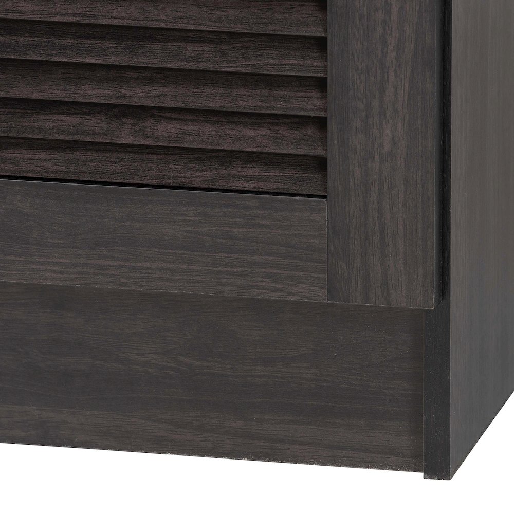Agni Modern and Contemporary Dark Brown Buffet and Hutch Kitchen Cabinet. Picture 6