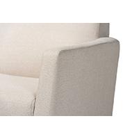 Yashiya Mid-century Retro Modern Light Beige Fabric Upholstered Rocking Chair. Picture 4