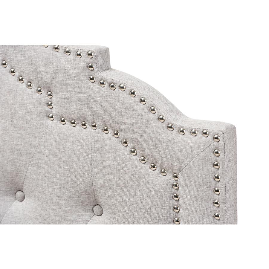 Edith Modern and Contemporary Greyish Beige Fabric Twin Size Headboard. Picture 3
