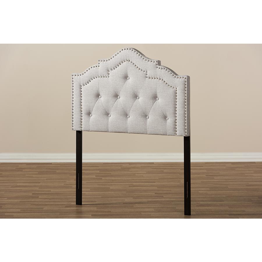 Edith Modern and Contemporary Greyish Beige Fabric Twin Size Headboard. Picture 5