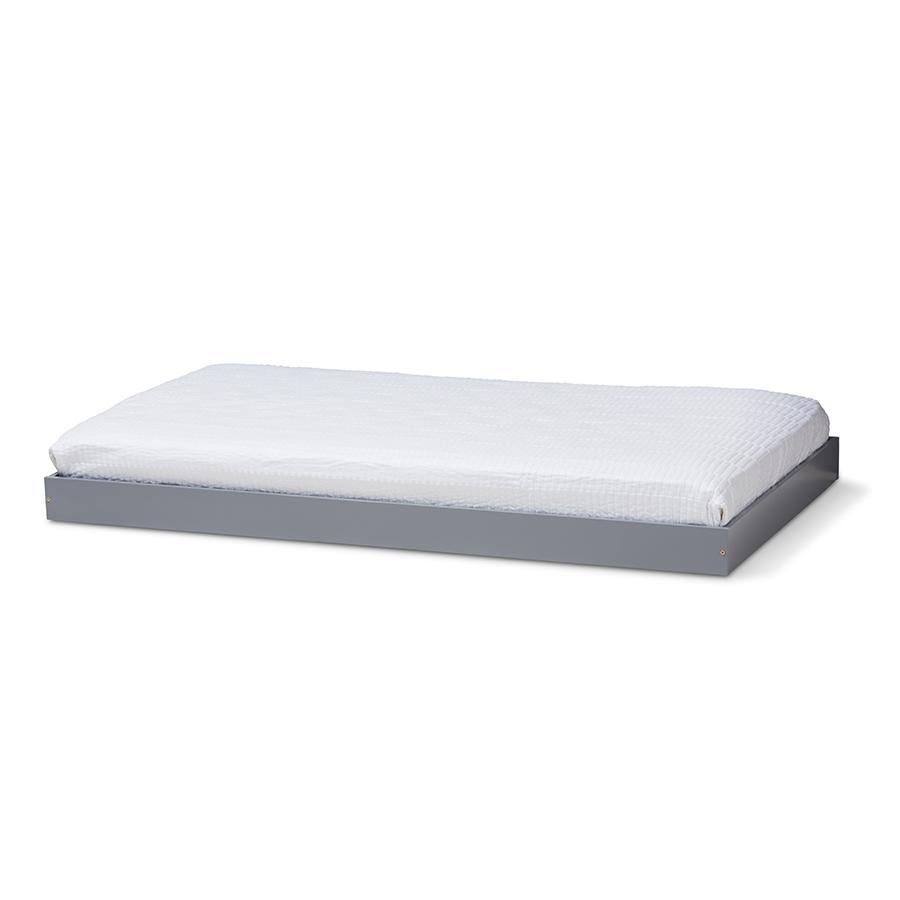 Baxton Studio Payton Modern and Contemporary Grey-Finished Twin Trundle. Picture 1
