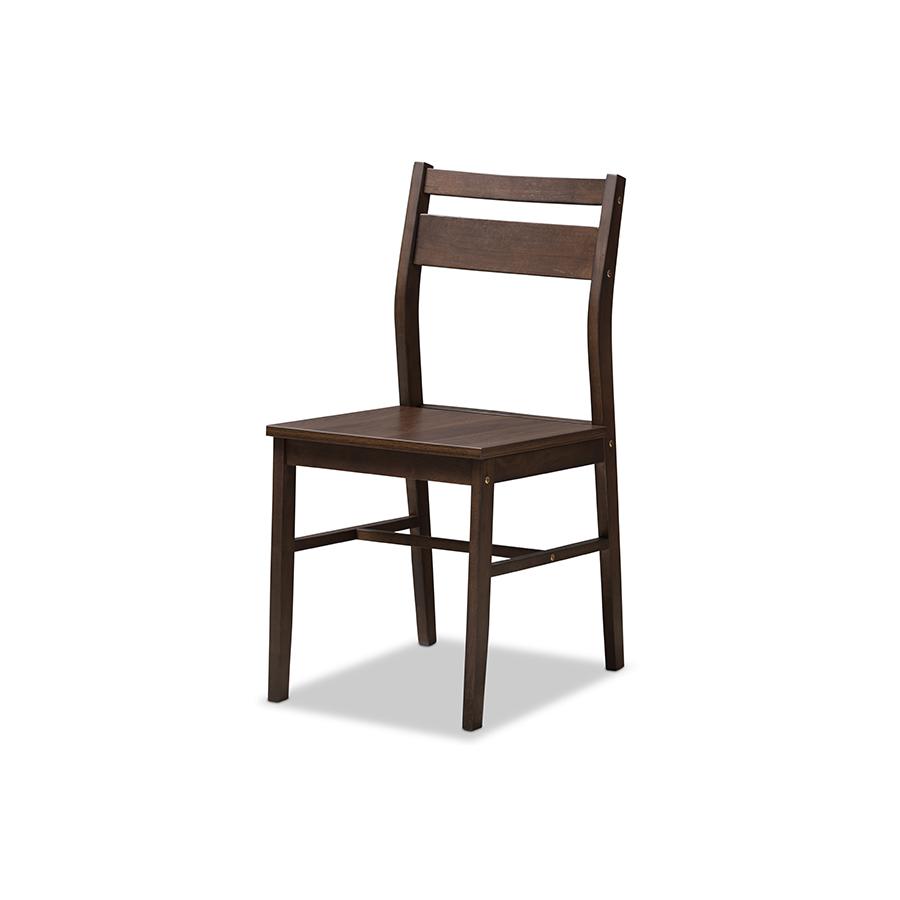 Baxton Studio Lovy Modern and Contemporary Walnut-Finished 5-Piece Dining Set. Picture 2