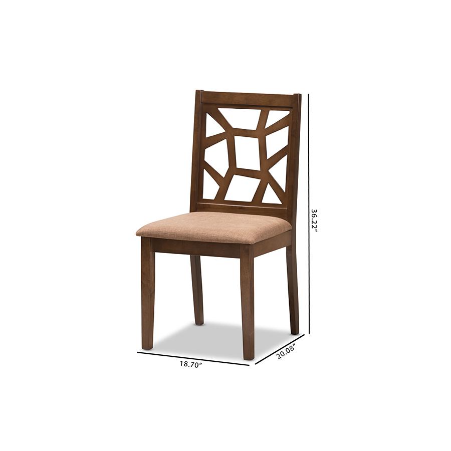 Walnut Brown Finished Dining Chair (Set of 2). Picture 7