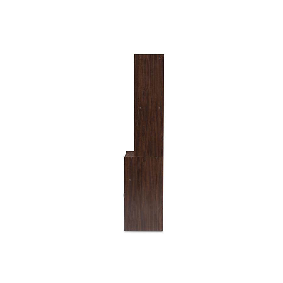 Laurana Modern and Contemporary Dark Walnut Finished Kitchen Cabinet and Hutch. Picture 5
