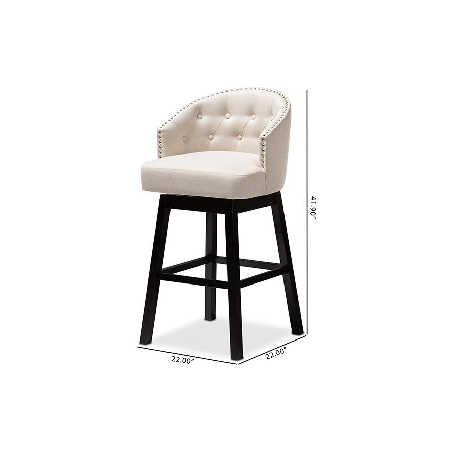 Wood Swivel Bar Stool Set of 2. Picture 7