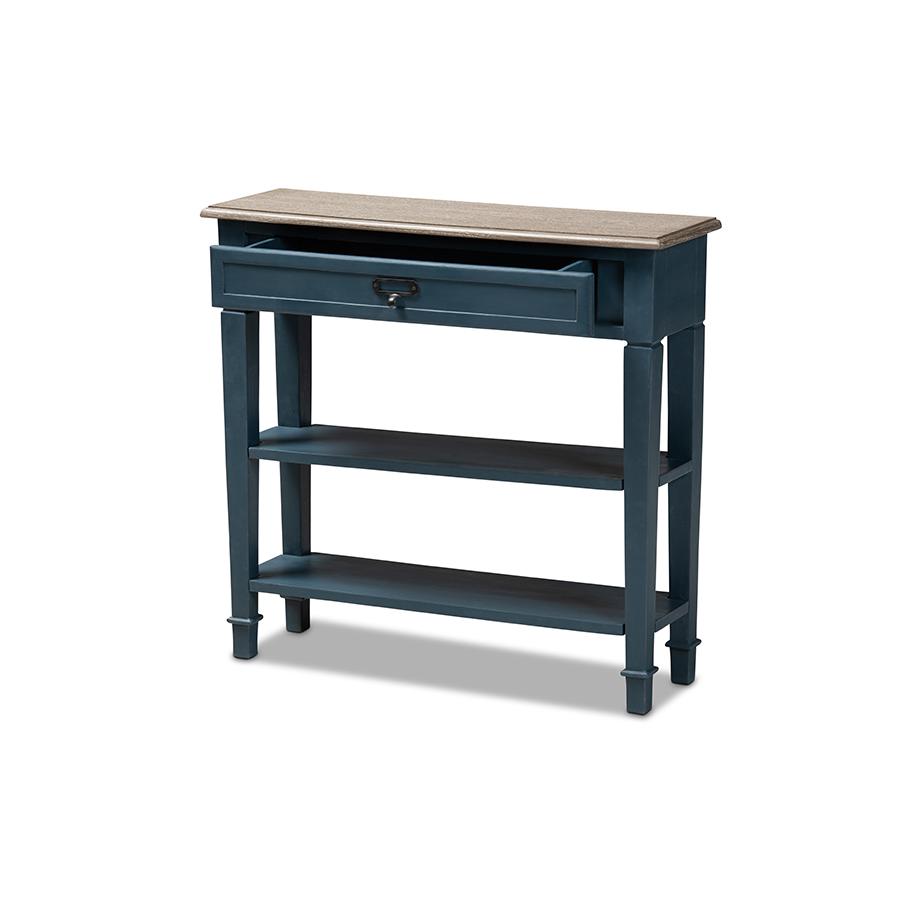 Baxton Studio Dauphine French Provincial Blue Spruce Fiinished Wood Accent Console Table. Picture 2