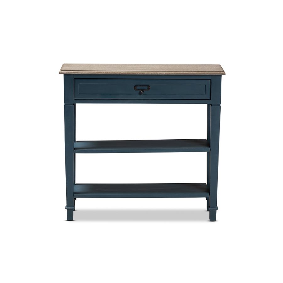 Baxton Studio Dauphine French Provincial Blue Spruce Fiinished Wood Accent Console Table. Picture 3