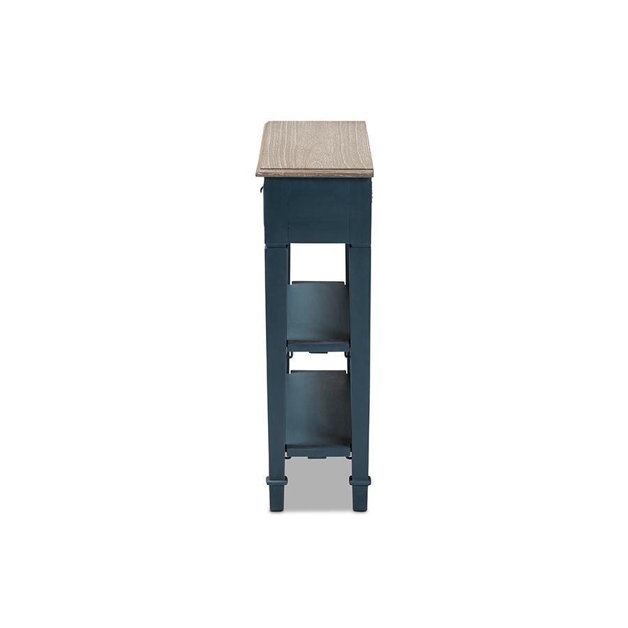 Baxton Studio Dauphine French Provincial Blue Spruce Fiinished Wood Accent Console Table. Picture 4