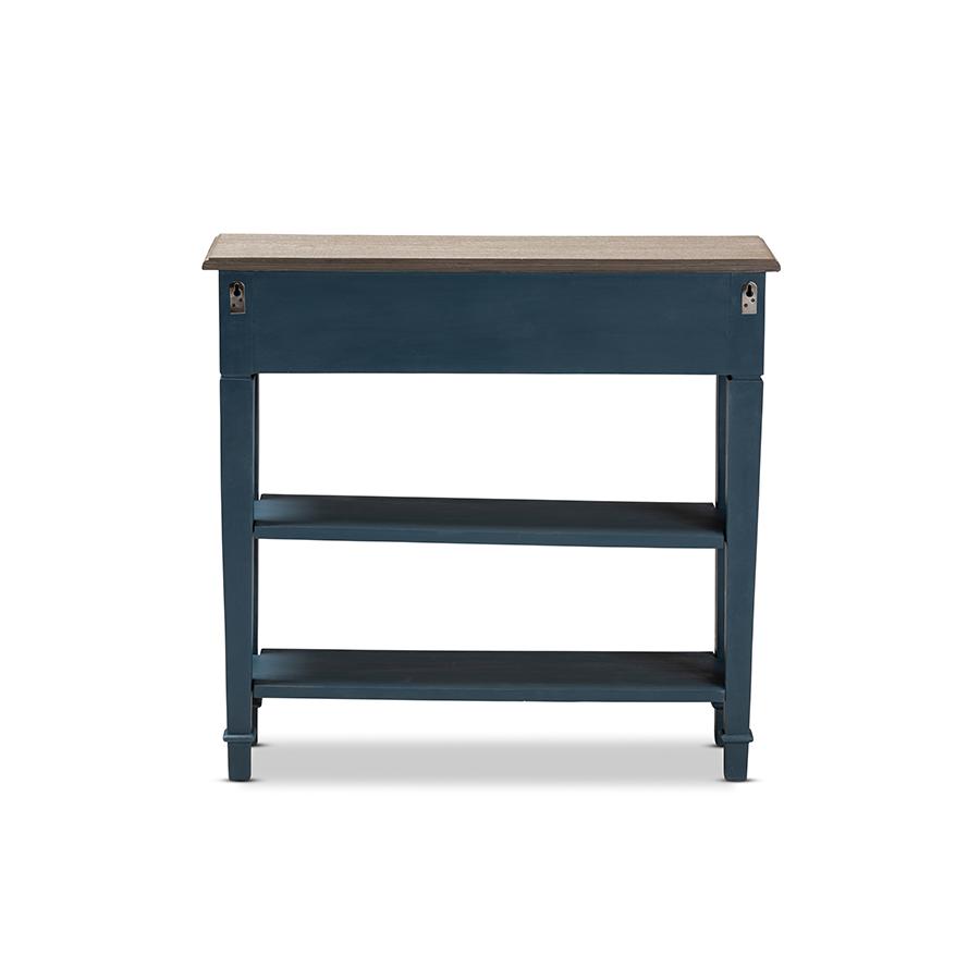 Baxton Studio Dauphine French Provincial Blue Spruce Fiinished Wood Accent Console Table. Picture 5