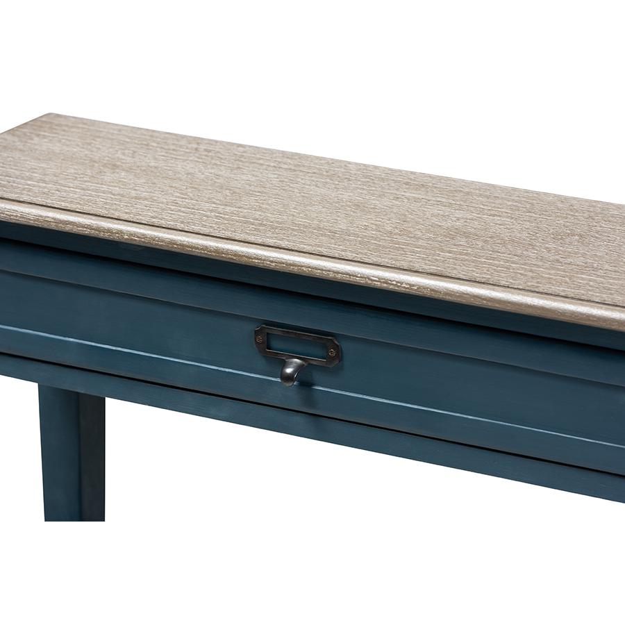 Baxton Studio Dauphine French Provincial Blue Spruce Fiinished Wood Accent Console Table. Picture 6