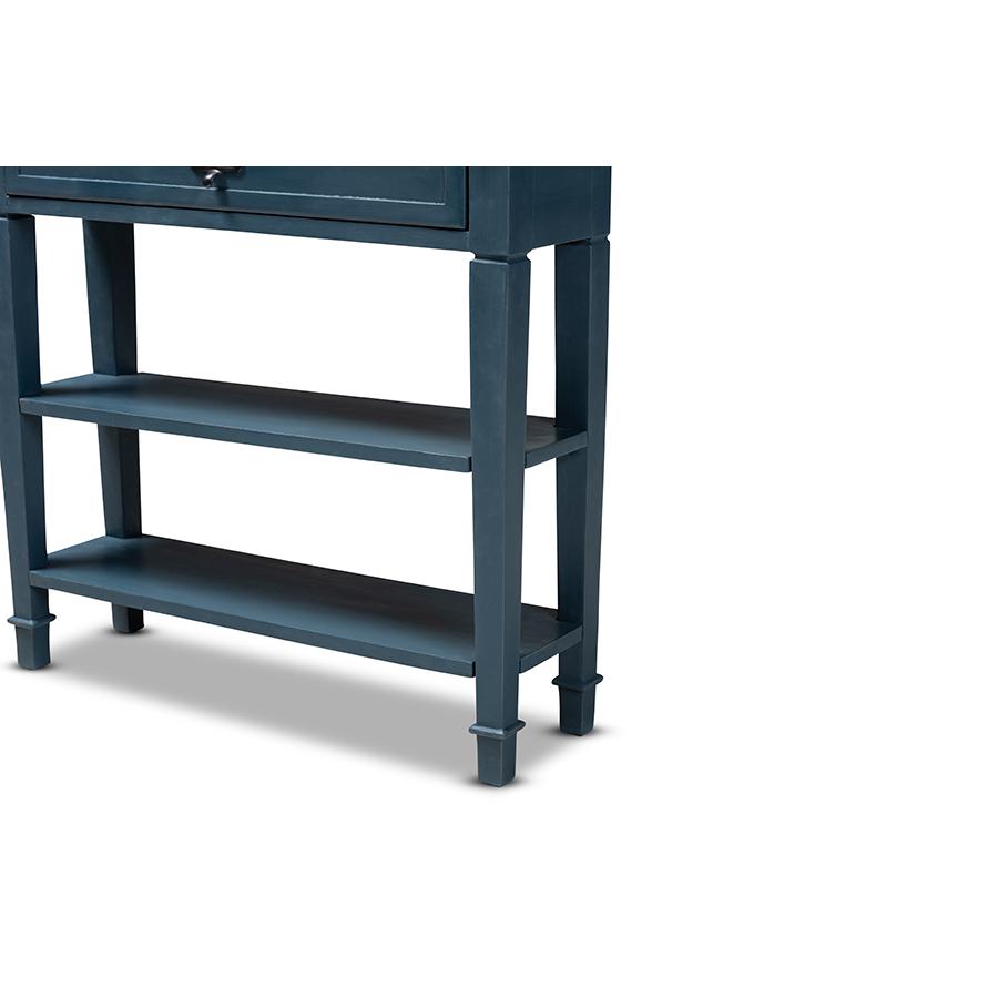 Baxton Studio Dauphine French Provincial Blue Spruce Fiinished Wood Accent Console Table. Picture 7