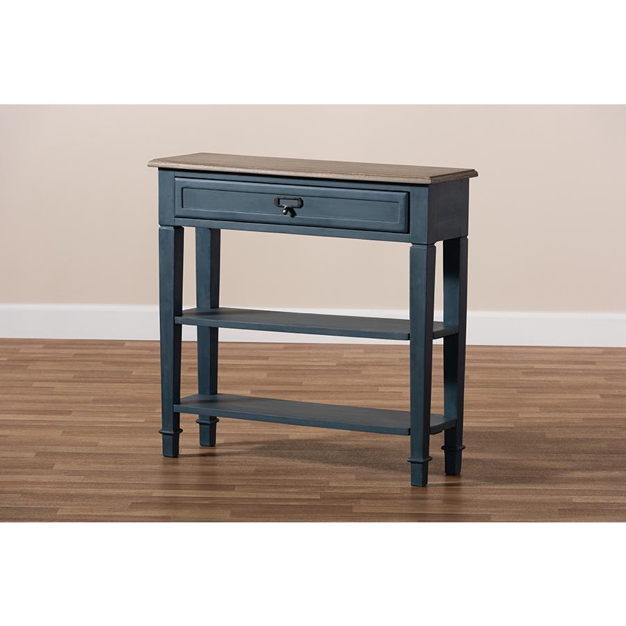Baxton Studio Dauphine French Provincial Blue Spruce Fiinished Wood Accent Console Table. Picture 9