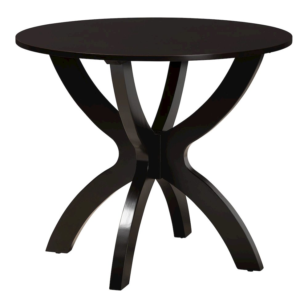 Aspen Modern Sand Fabric and Dark Brown Finished Wood 5-Piece Dining Set. Picture 3