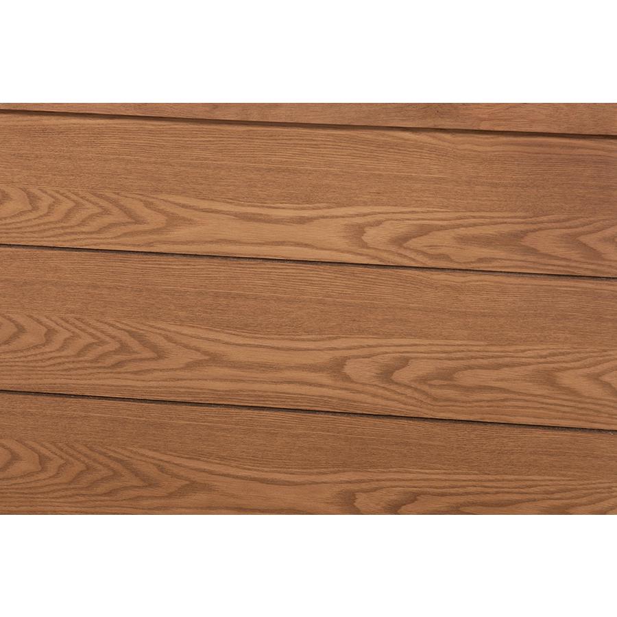 Daina Mid-Century Modern Ash Walnut Finished Wood Full Size Platform Bed. Picture 6