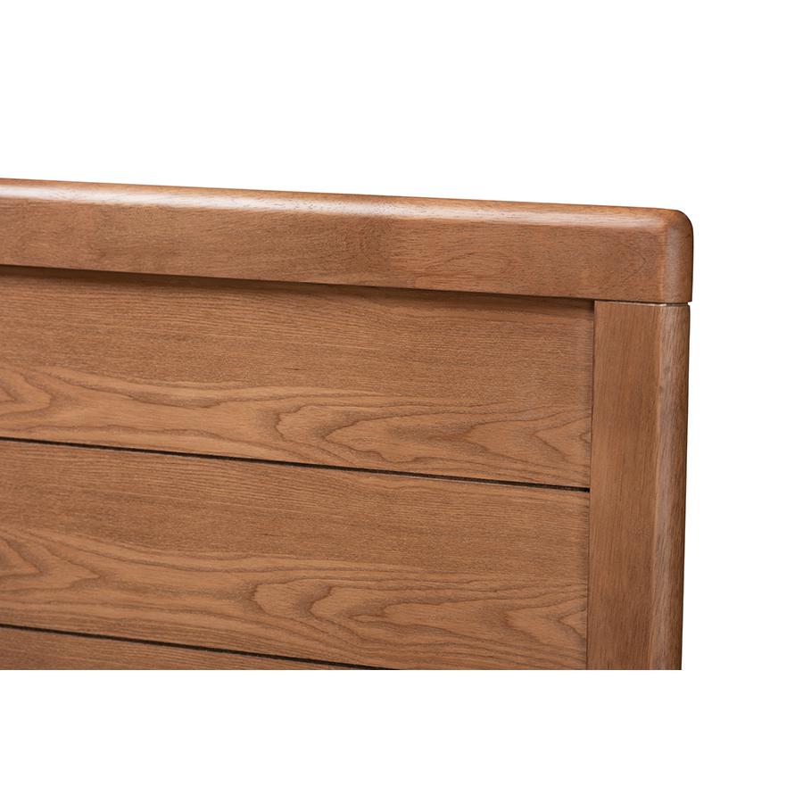 Baxton Studio Seren Mid-Century Modern Walnut Brown Finished Wood Full Size Headboard. Picture 3