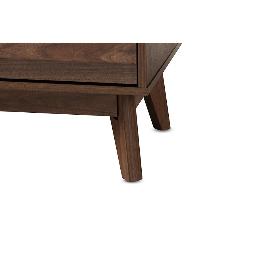 Baxton Studio Lena Mid-Century Modern Walnut Brown Finished 6-Drawer Wood Dresser. Picture 7