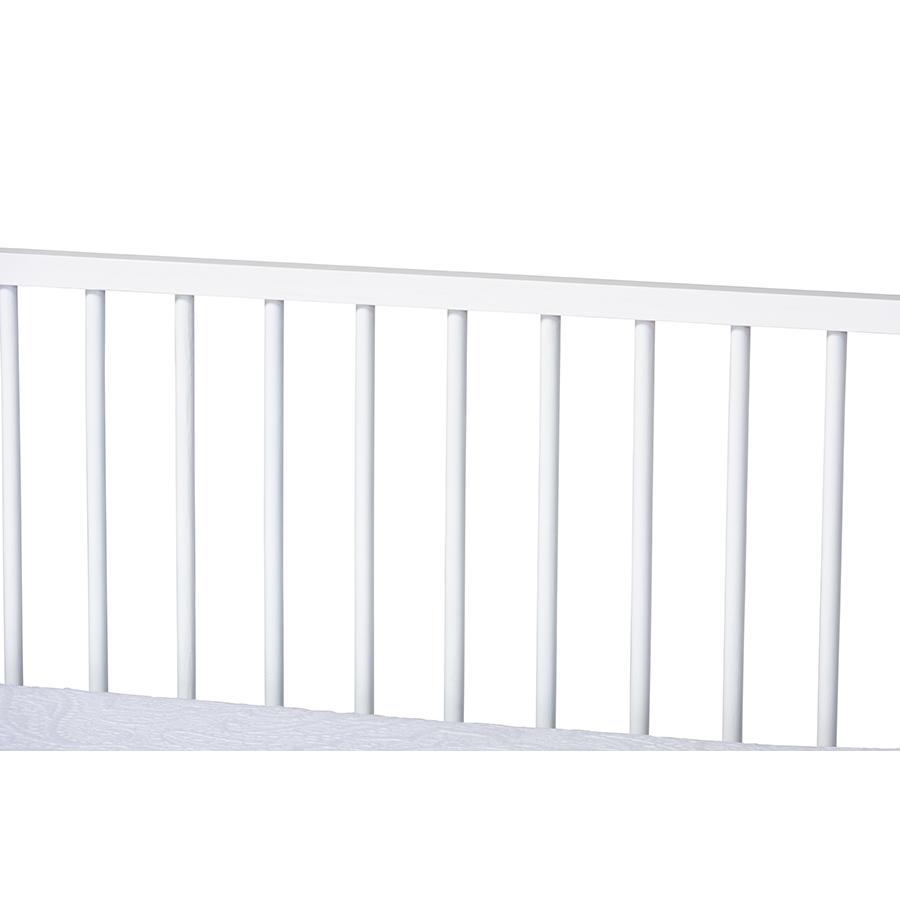Renata Classic and Traditional White Finished Wood Twin Size Spindle Daybed. Picture 4