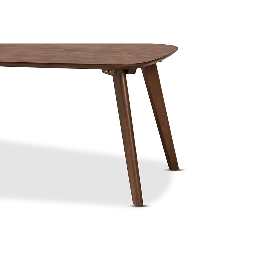 Baxton Studio Dahlia Mid-Century Modern Walnut Finished Coffee Table. Picture 5