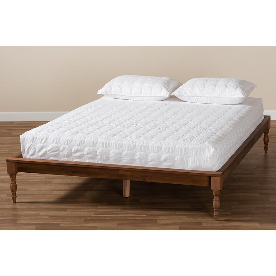 Baxton Studio Romy Vintage French Inspired Ash Wanut Finished Full Size Wood Bed Frame. Picture 7