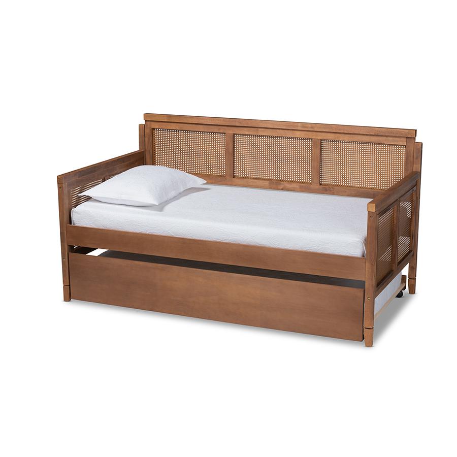 Synthetic Rattan Daybed with Trundle. Picture 1