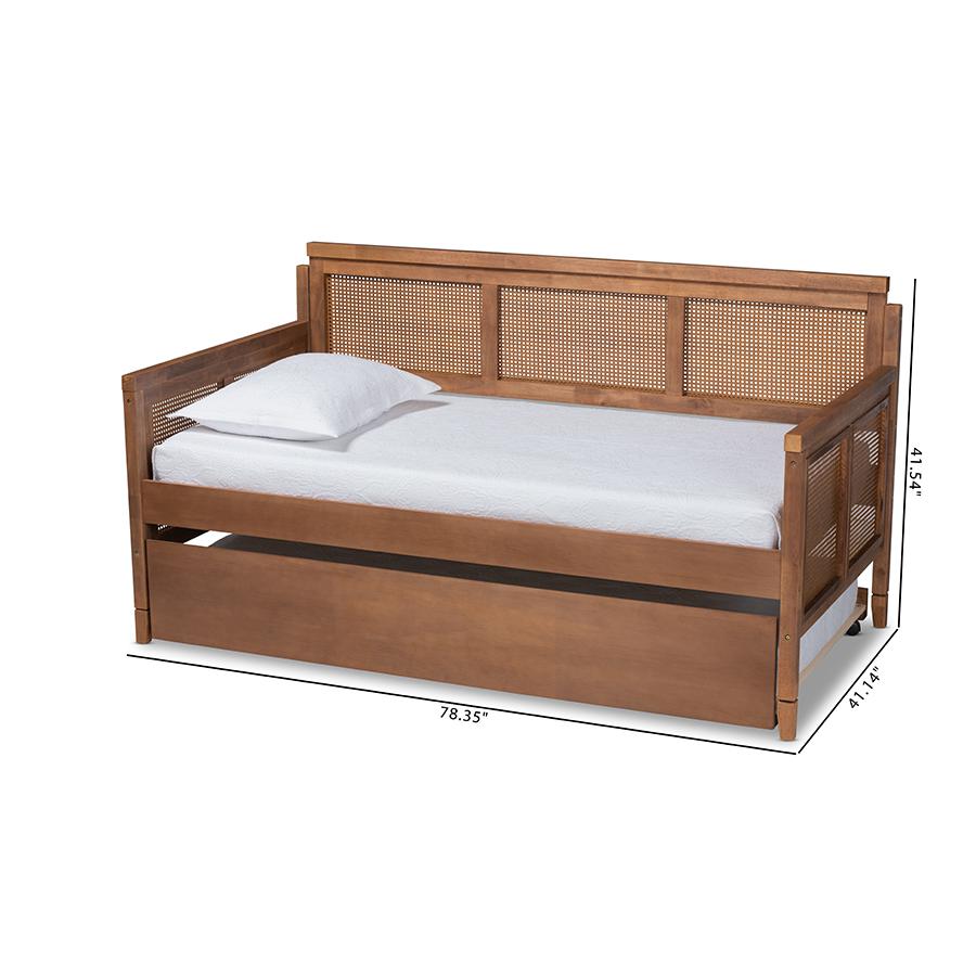 Synthetic Rattan Daybed with Trundle. Picture 11