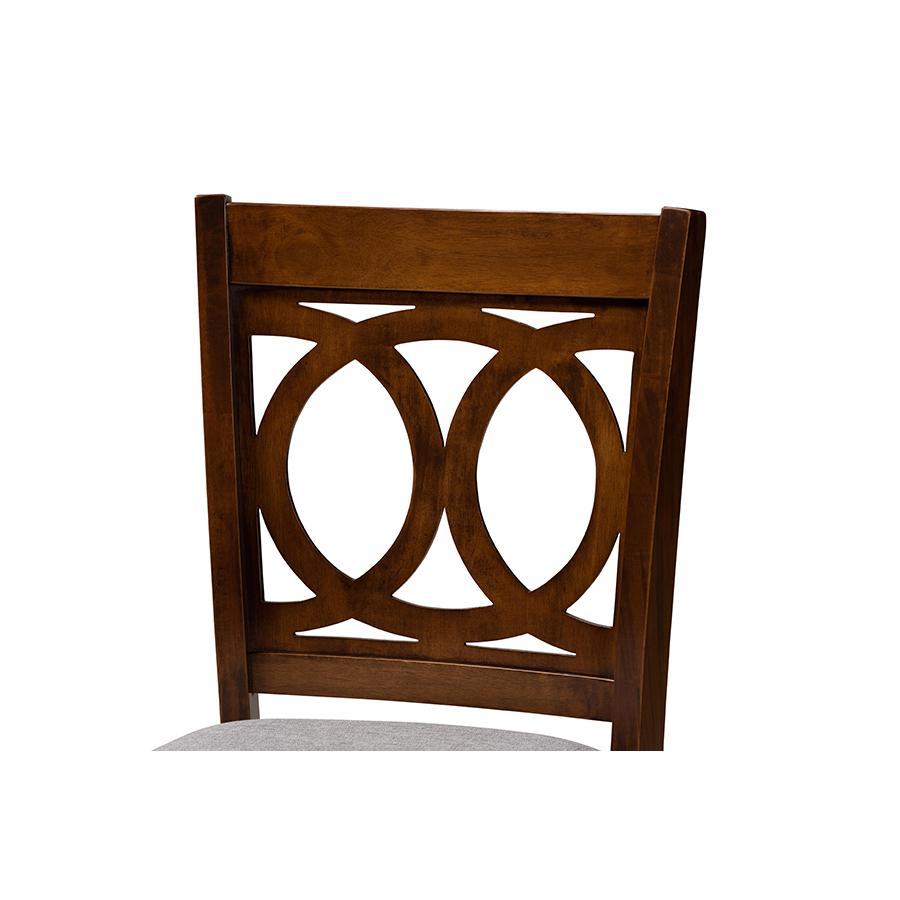 Walnut Brown Finished Wood 2-Piece Counter Height Pub Chair Set. Picture 4