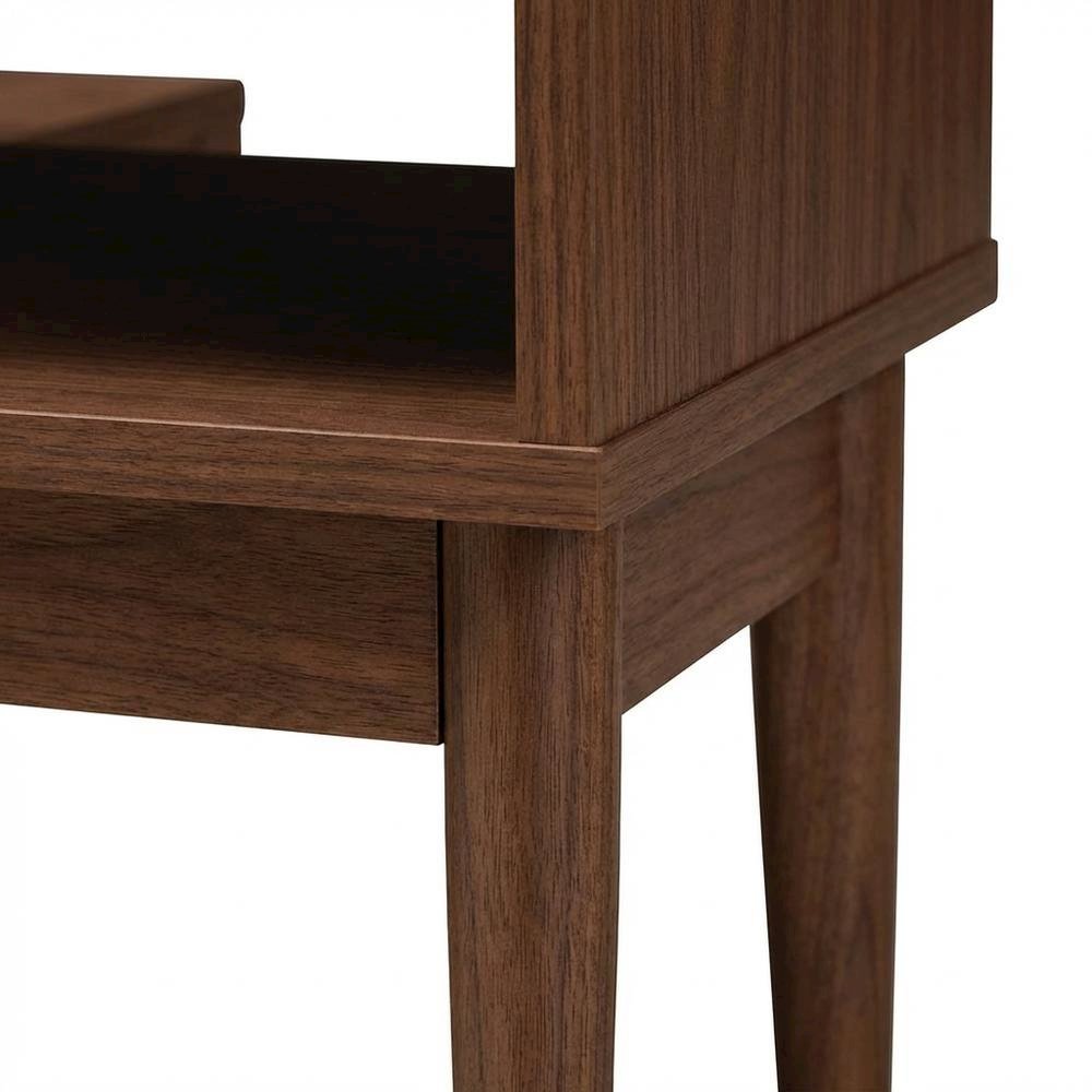Modern TV Stand with Black Finish, Spacious Storage and Open Shelves. Picture 6