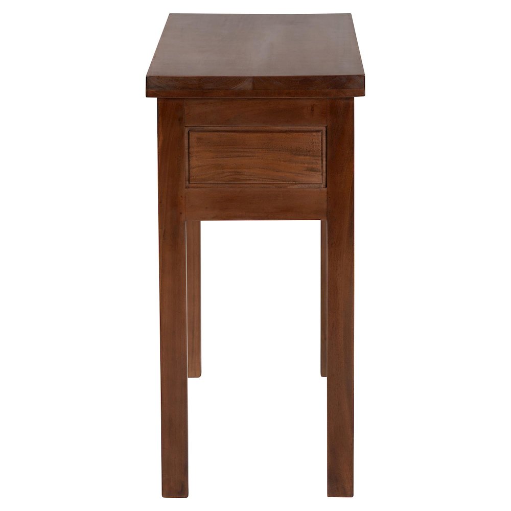 Alannis Mahogany Wood Console Table - Accent Table with Carved Floral Apron for. Picture 3