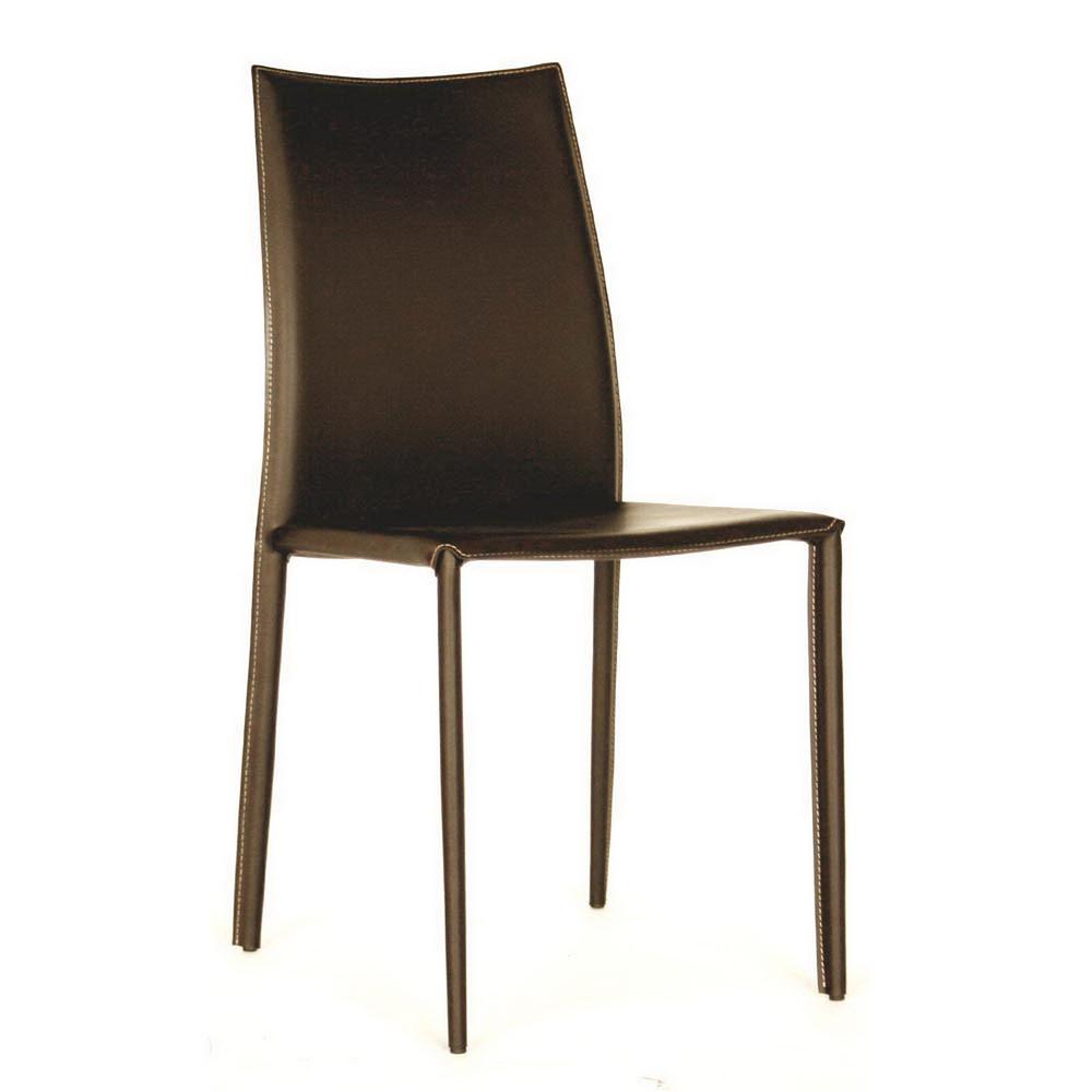 Baxton Studio Crawford Brown Leather 2-Piece Counter Height Stool Set. Picture 2