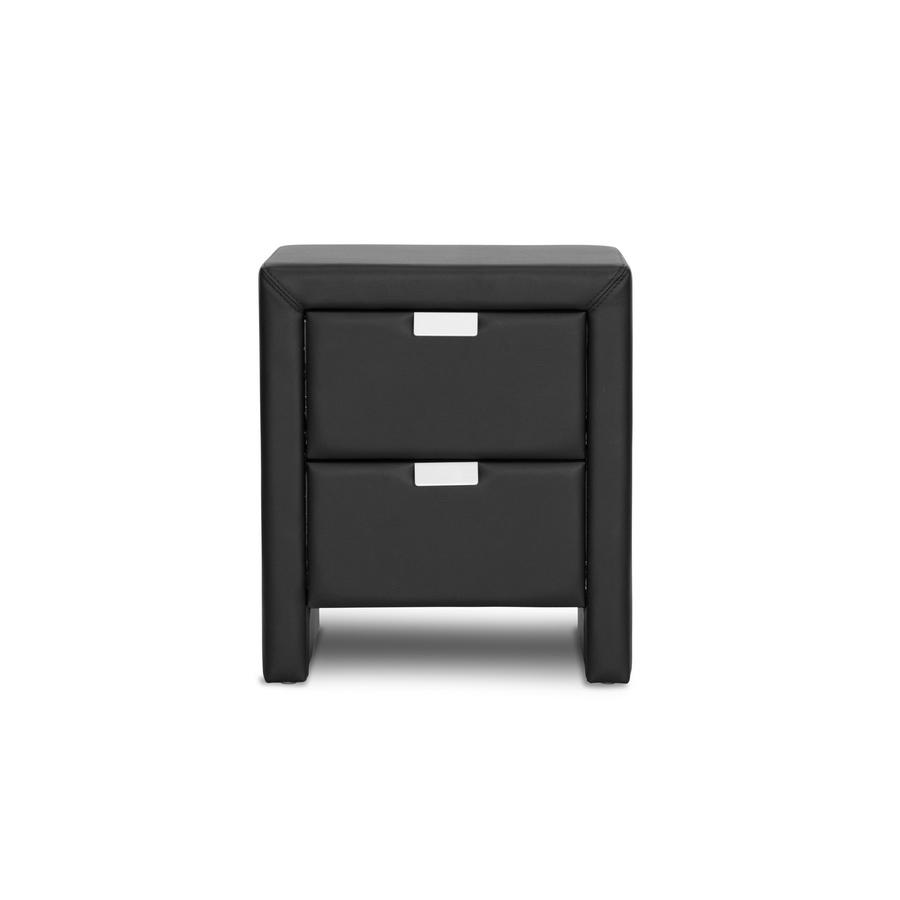 Black Upholstered Nightstand. Picture 2