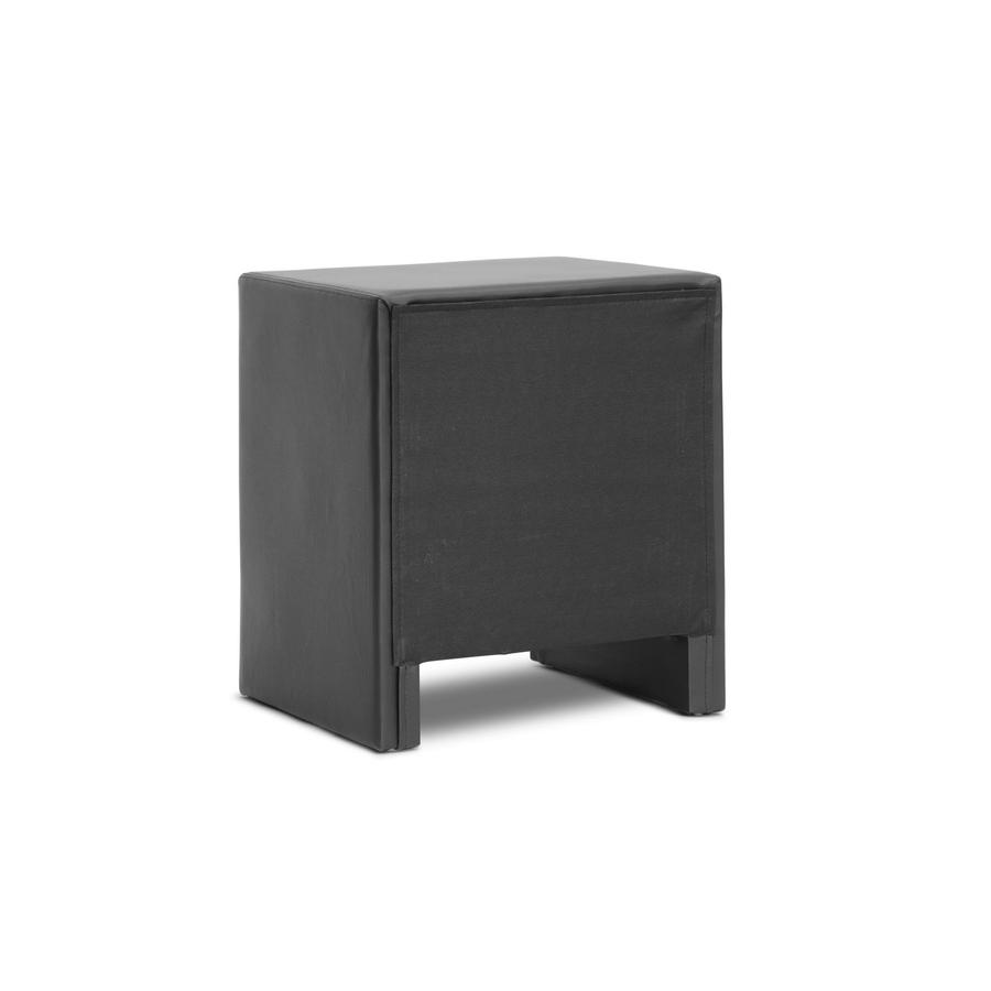 Black Upholstered Nightstand. Picture 3