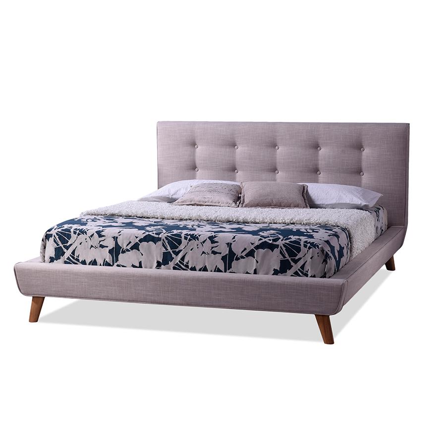 Scandinavian King Size Platform Bed. Picture 1