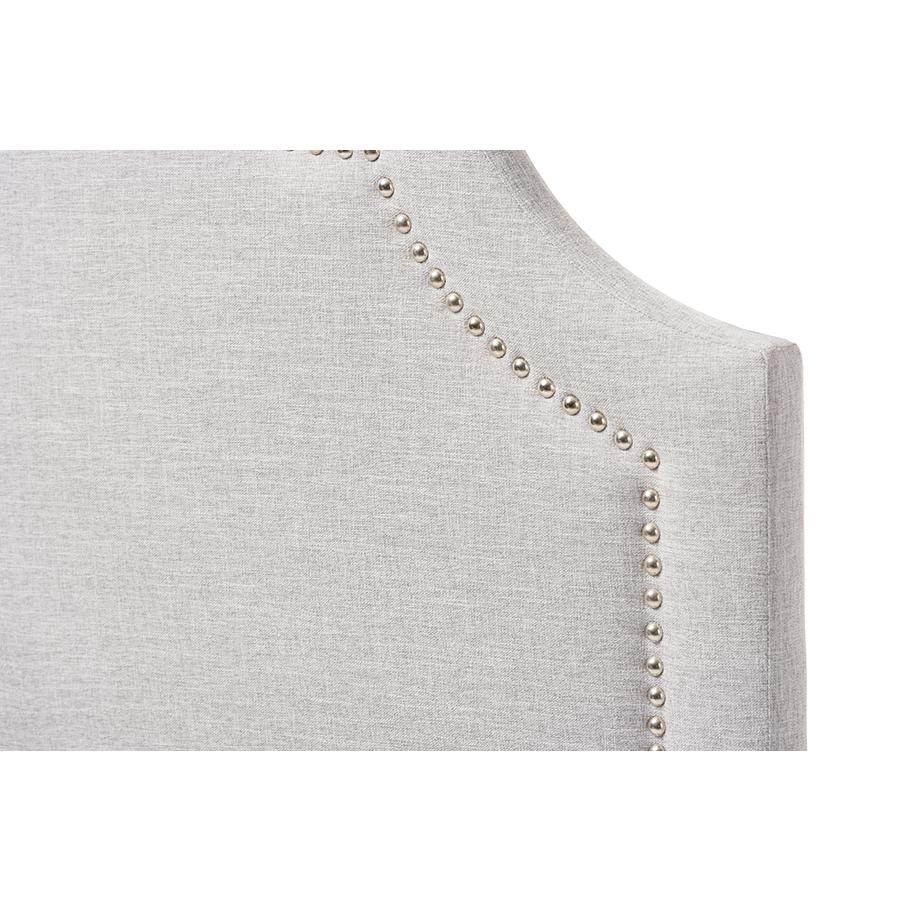Rita Modern and Contemporary Grayish Beige Fabric Upholstered Twin Size Headboard Greyish Beige. Picture 3