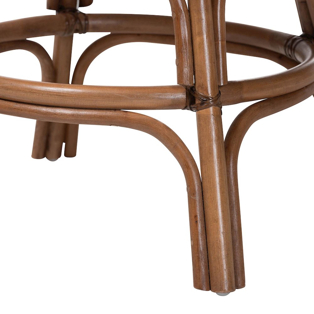 Bella Swivel Rattan Counter Stool w/ Cushion, Coffee Bean. Picture 7