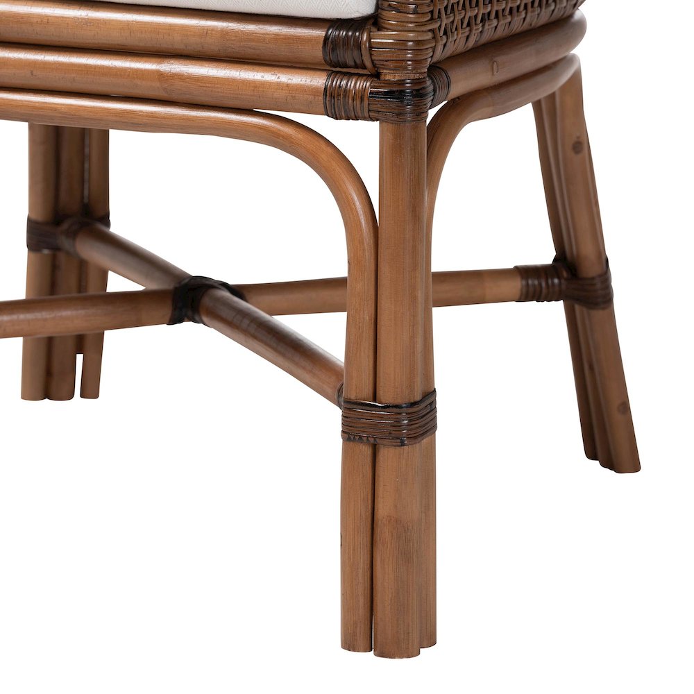 Bella Rattan Dining Chair w/ Cushion, Coffee Bean. Picture 7