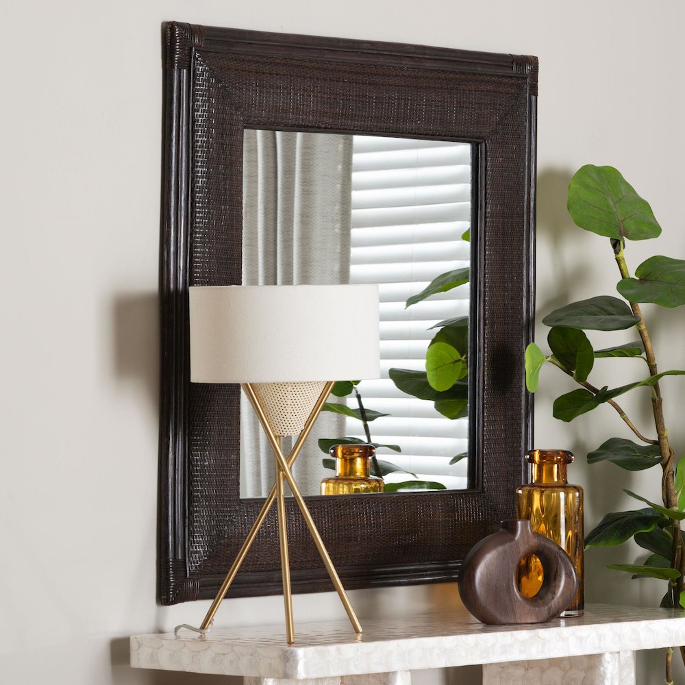 Candela Natural Rattan Wall Mirror. Picture 3
